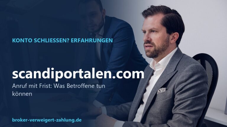 scandiportalen.com: Anruf mit Frist zur Kontoschließung, Erfahrungen und Warnsignale